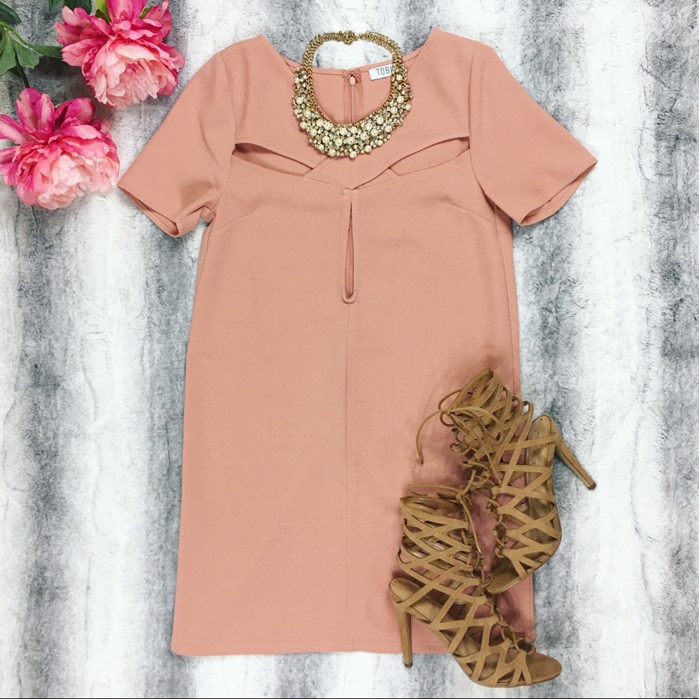 Tobi • Peach Nude Cutout Dress